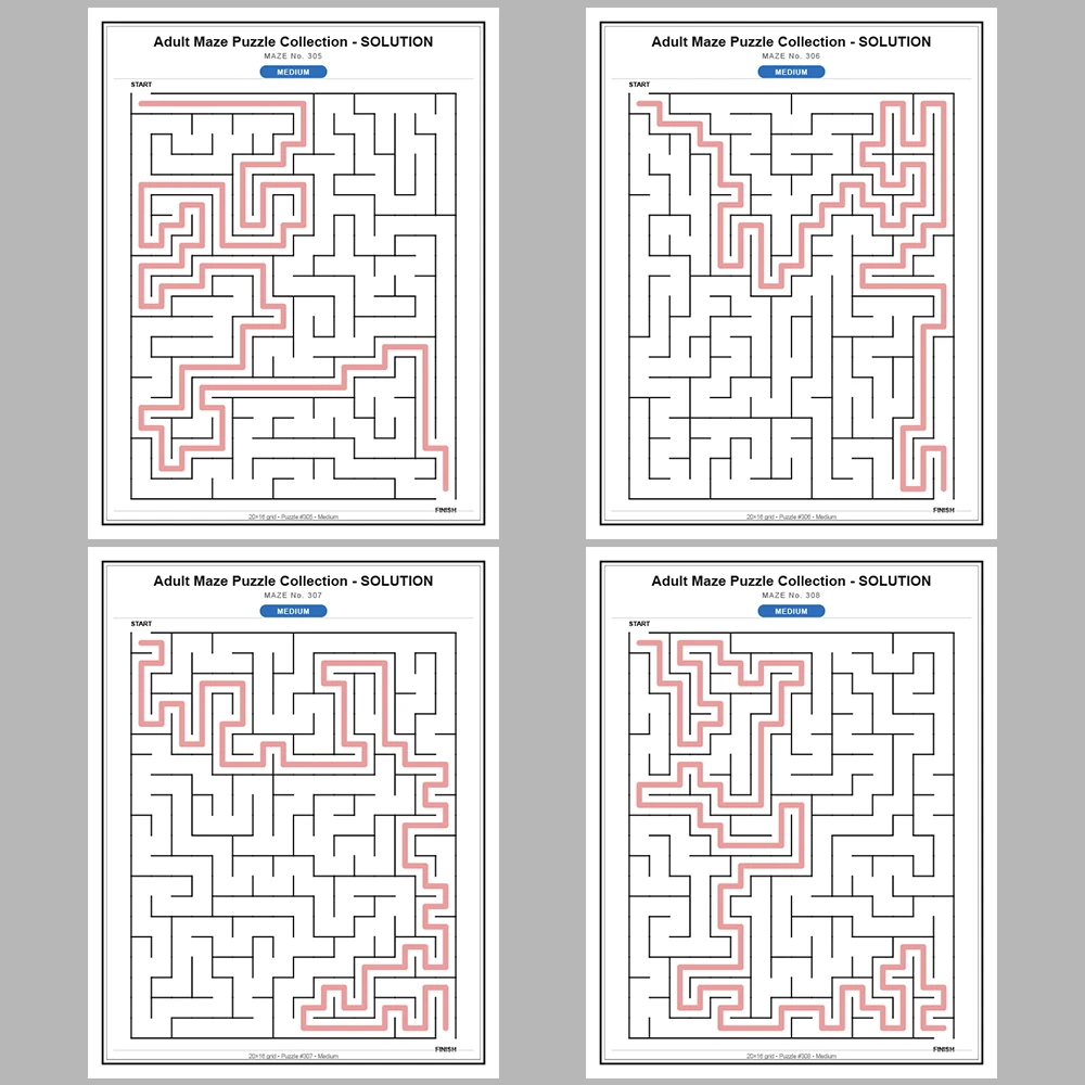 Maze Puzzle Medium 50 Pages of Puzzles – Vol. 7