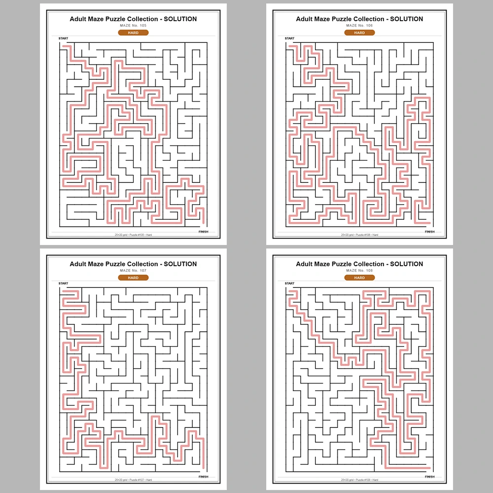 Maze Puzzle Hard 50 Pages of Puzzles – Vol. 3