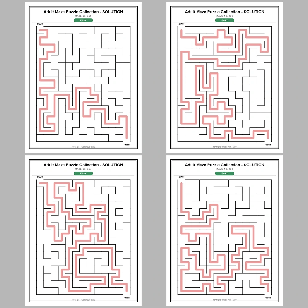 Maze Puzzle Easy 50 Pages of Puzzles – Vol. 7