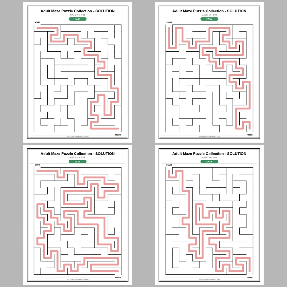 Maze Puzzle Easy 50 Pages of Puzzles – Vol. 3