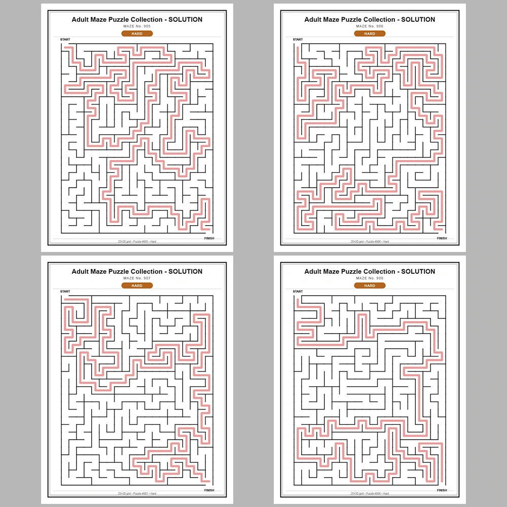 Maze Puzzle Hard 50 Pages of Puzzles – Vol. 19