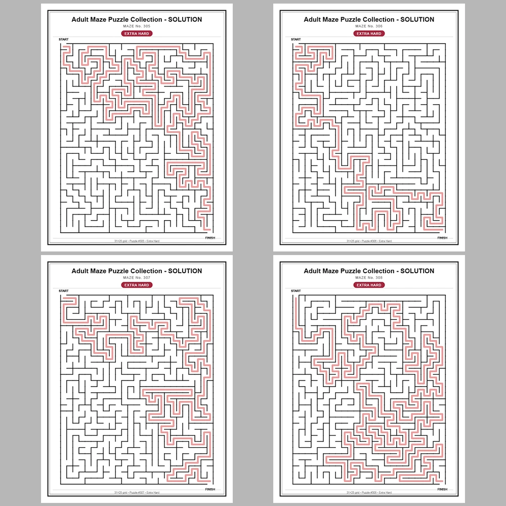 Maze Puzzle Extra Hard 50 Pages of Puzzles – Vol. 7