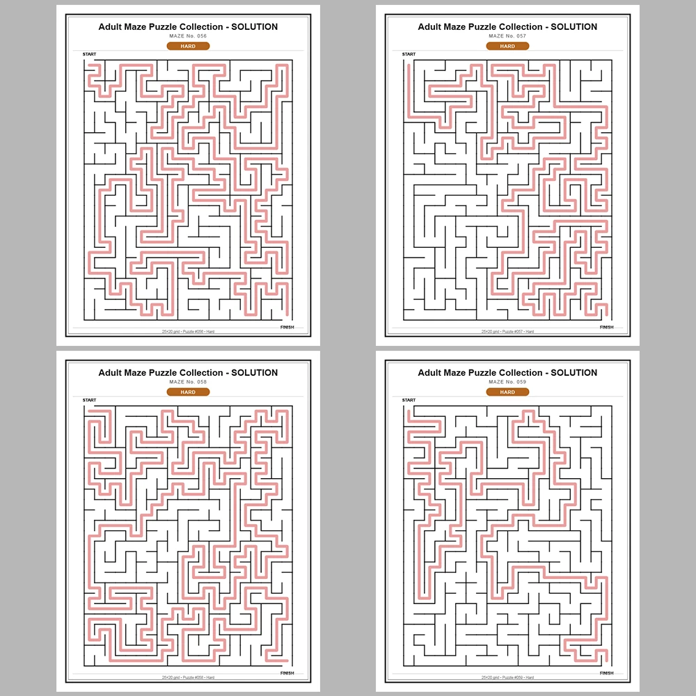Maze Puzzle Hard 50 Pages of Puzzles – Vol. 2