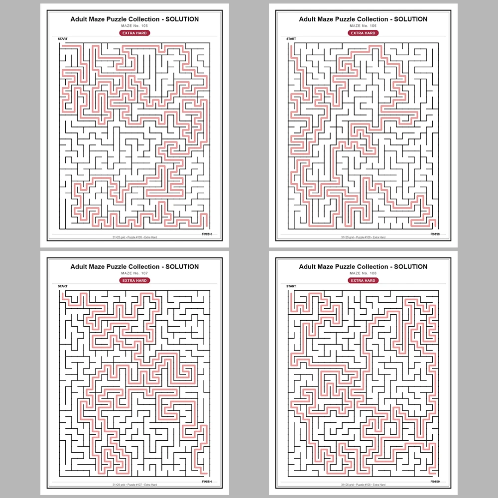 Maze Puzzle Extra Hard 50 Pages of Puzzles – Vol. 3
