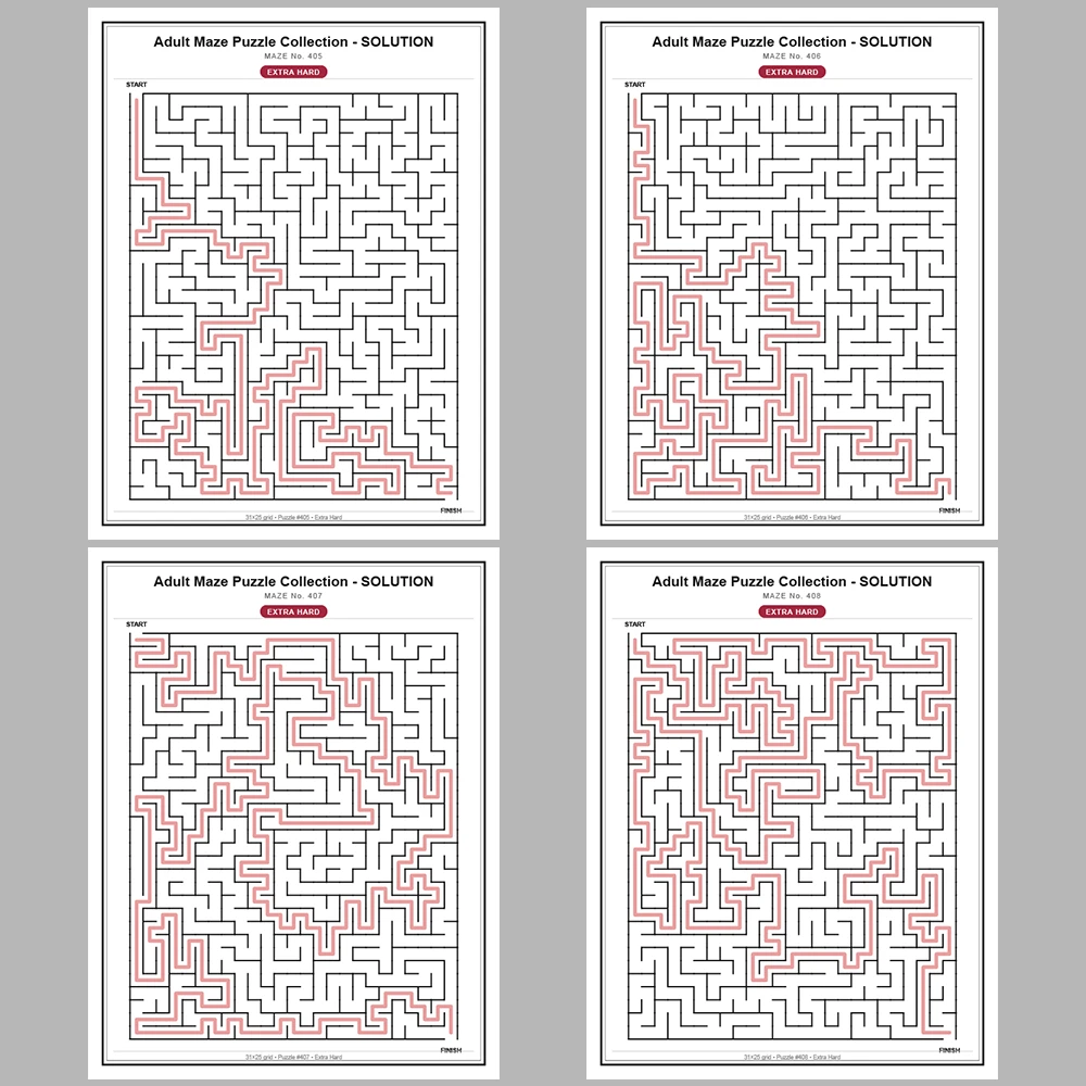 Maze Puzzle Extra Hard 50 Pages of Puzzles – Vol. 9