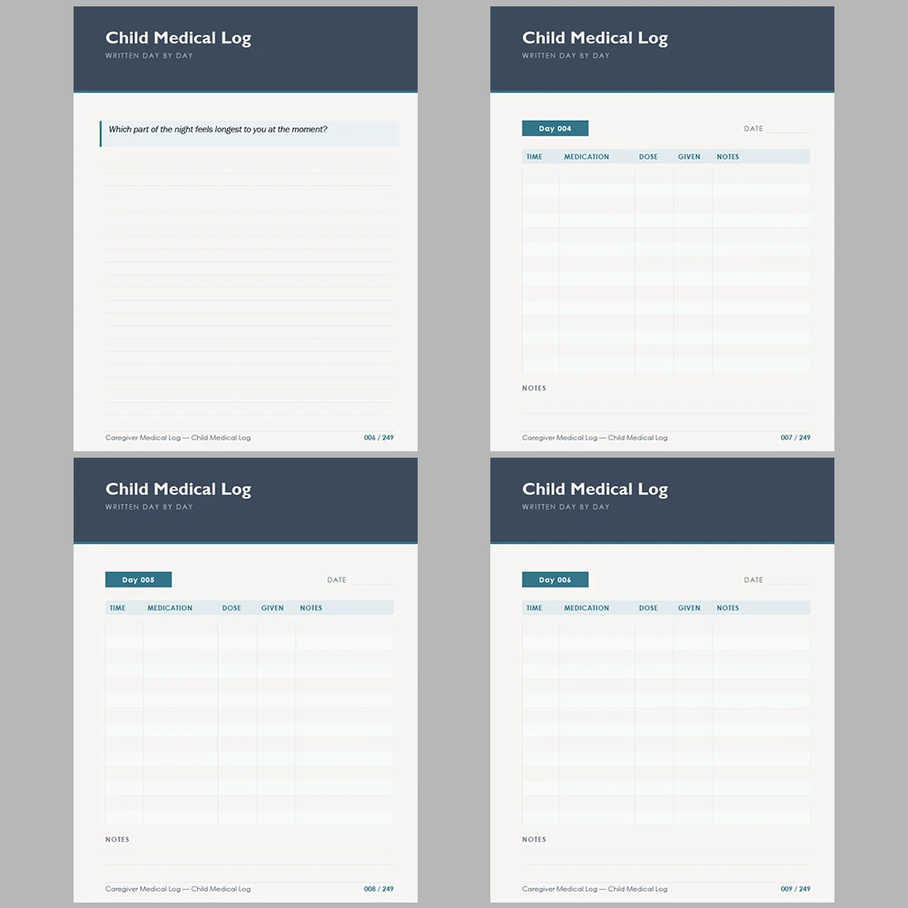 Caregiver Medical Log – Child Medical