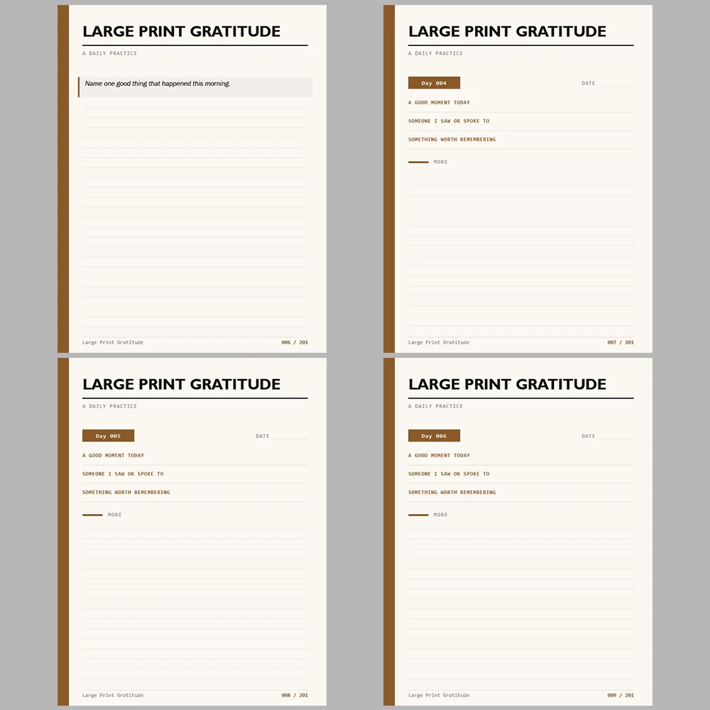 Large Print Gratitude