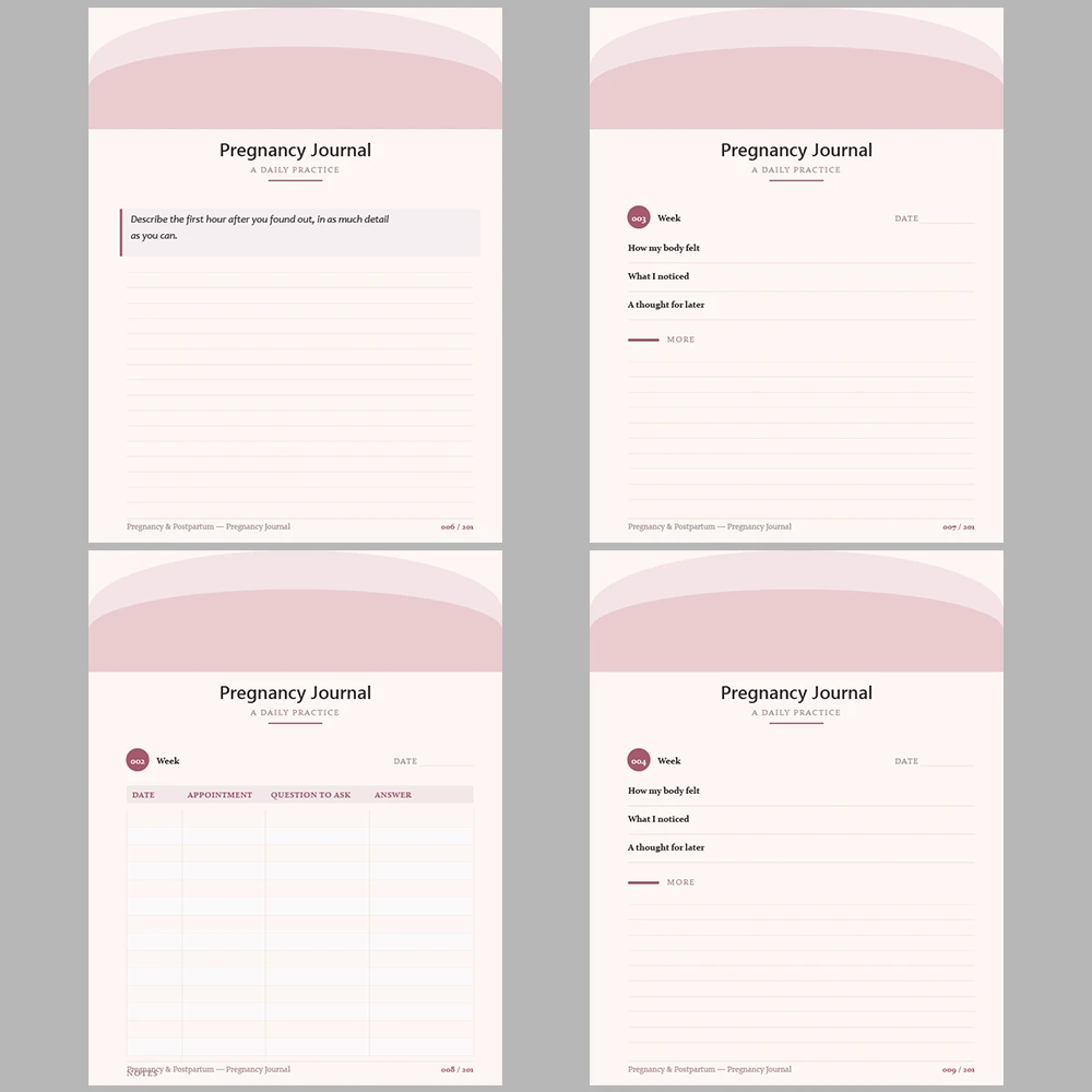 Pregnancy & Postpartum Pregnancy Journal