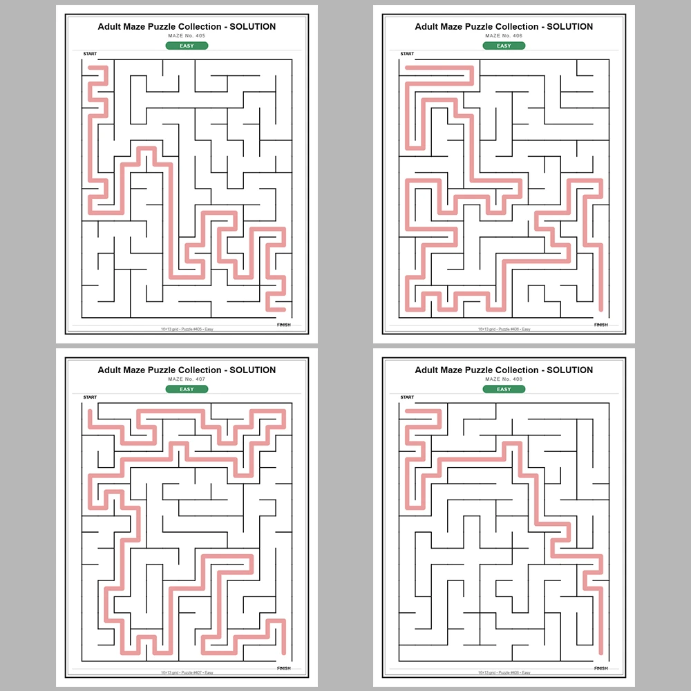 Maze Puzzle Easy 50 Pages of Puzzles – Vol. 9
