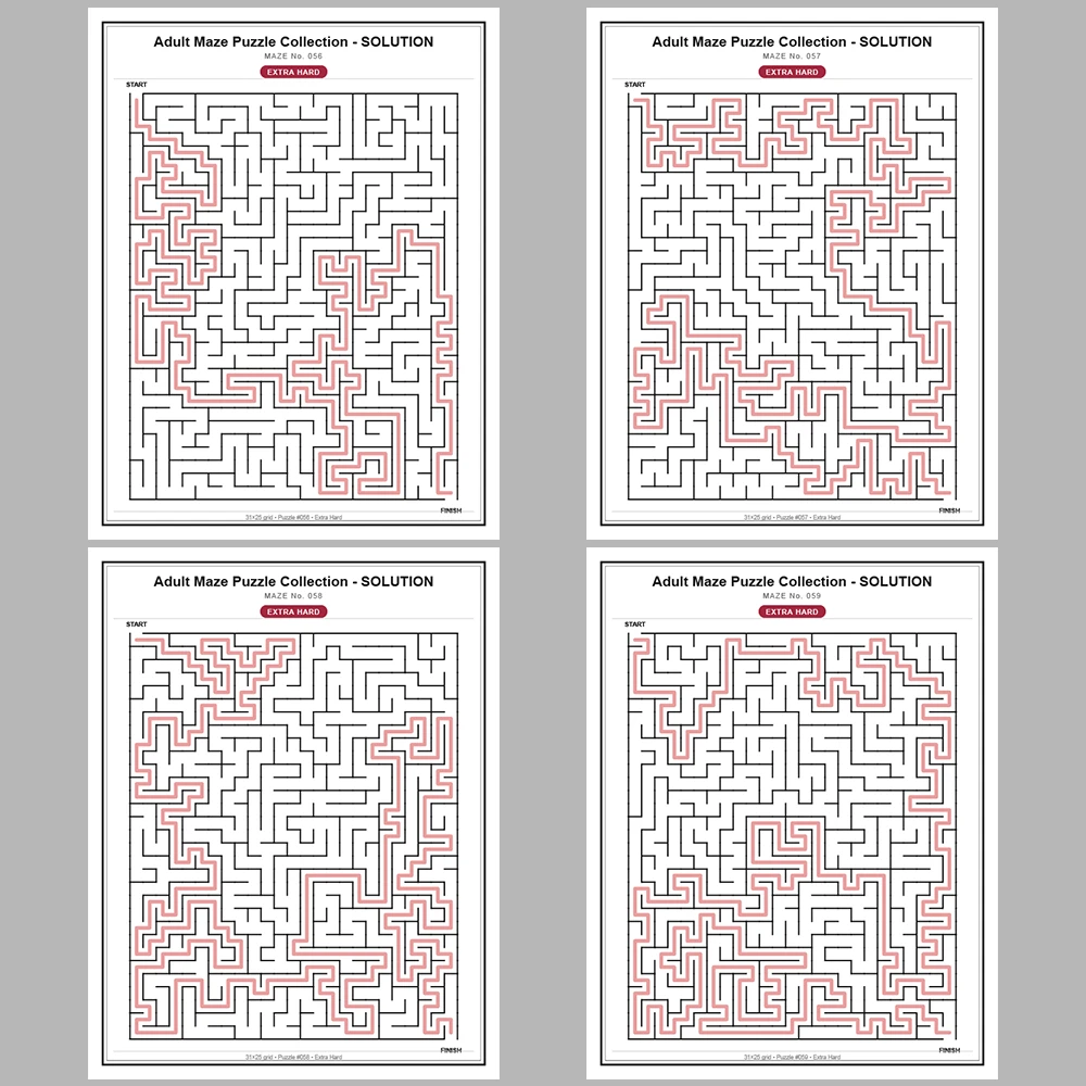 Maze Puzzle Extra Hard 50 Pages of Puzzles – Vol. 2