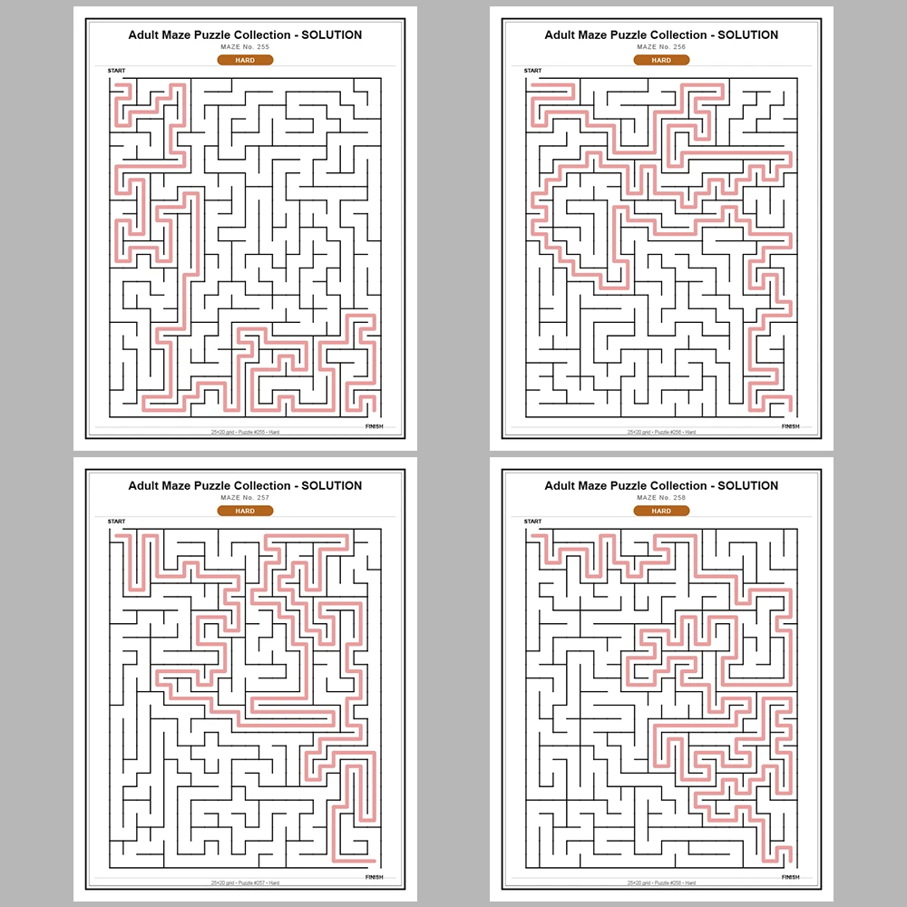 Maze Puzzle Hard 50 Pages of Puzzles – Vol. 6