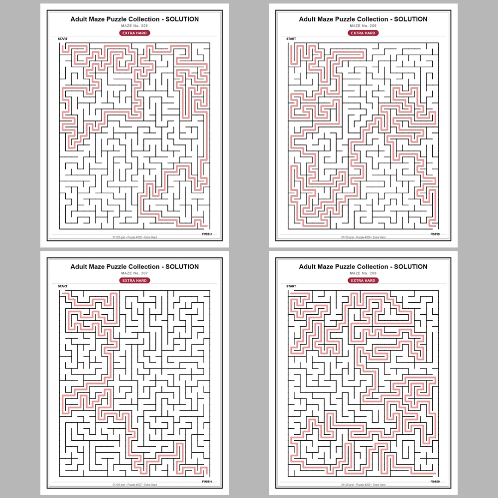 Maze Puzzle Extra Hard 50 Pages of Puzzles – Vol. 5