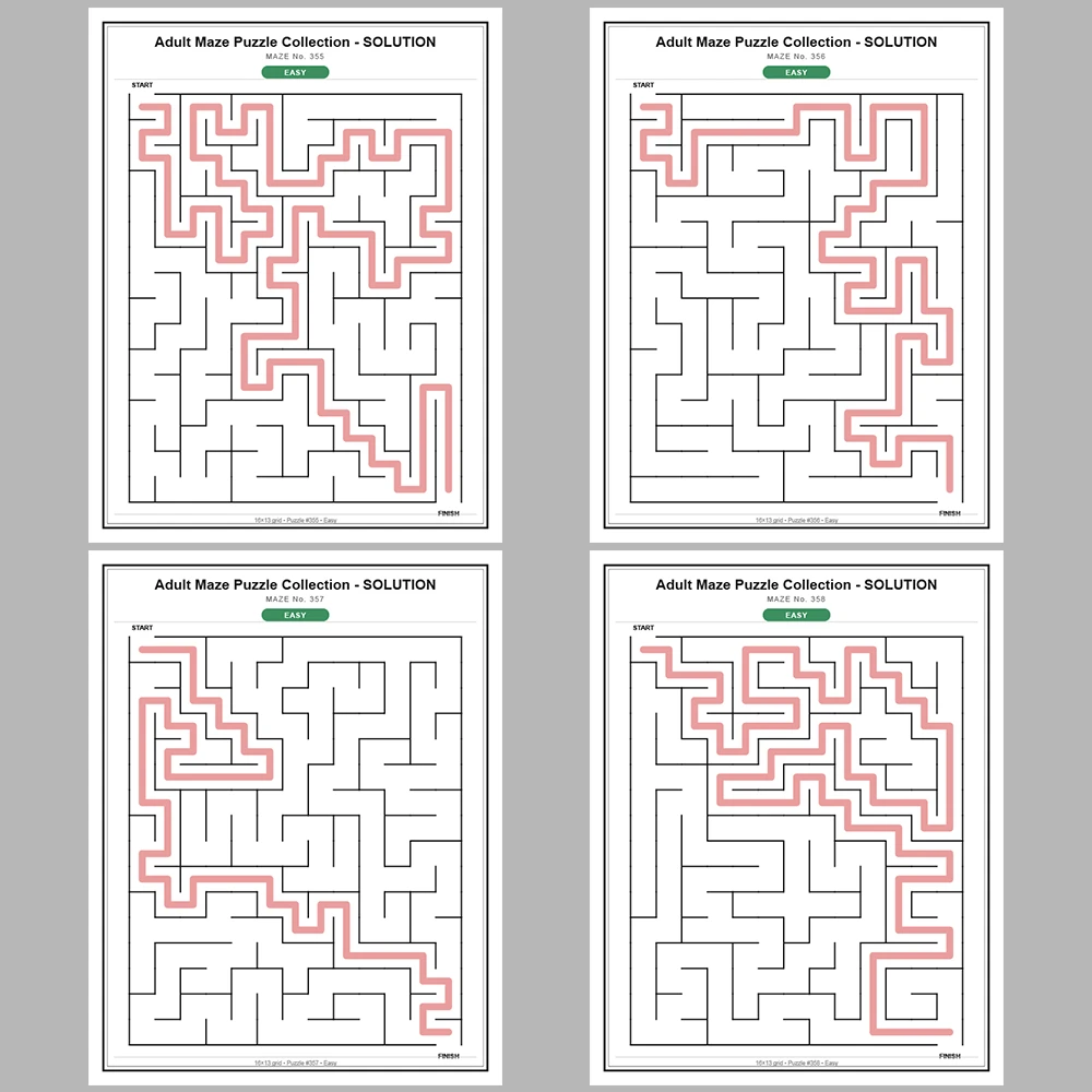 Maze Puzzle Easy 50 Pages of Puzzles – Vol. 8
