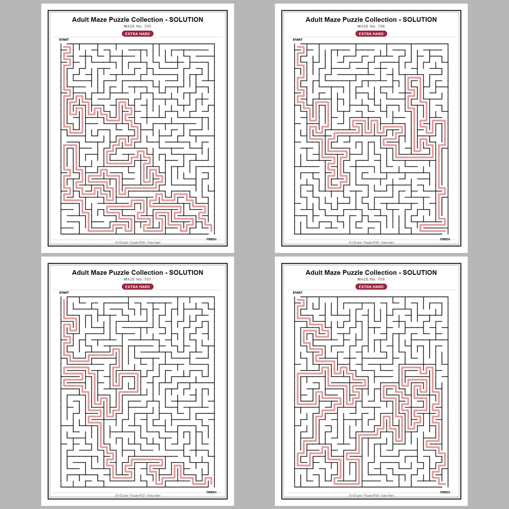 Maze Puzzle Extra Hard 50 Pages of Puzzles – Vol. 15
