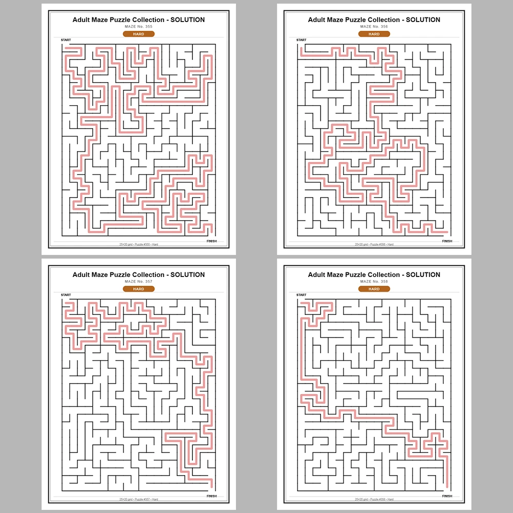 Maze Puzzle Hard 50 Pages of Puzzles – Vol. 8