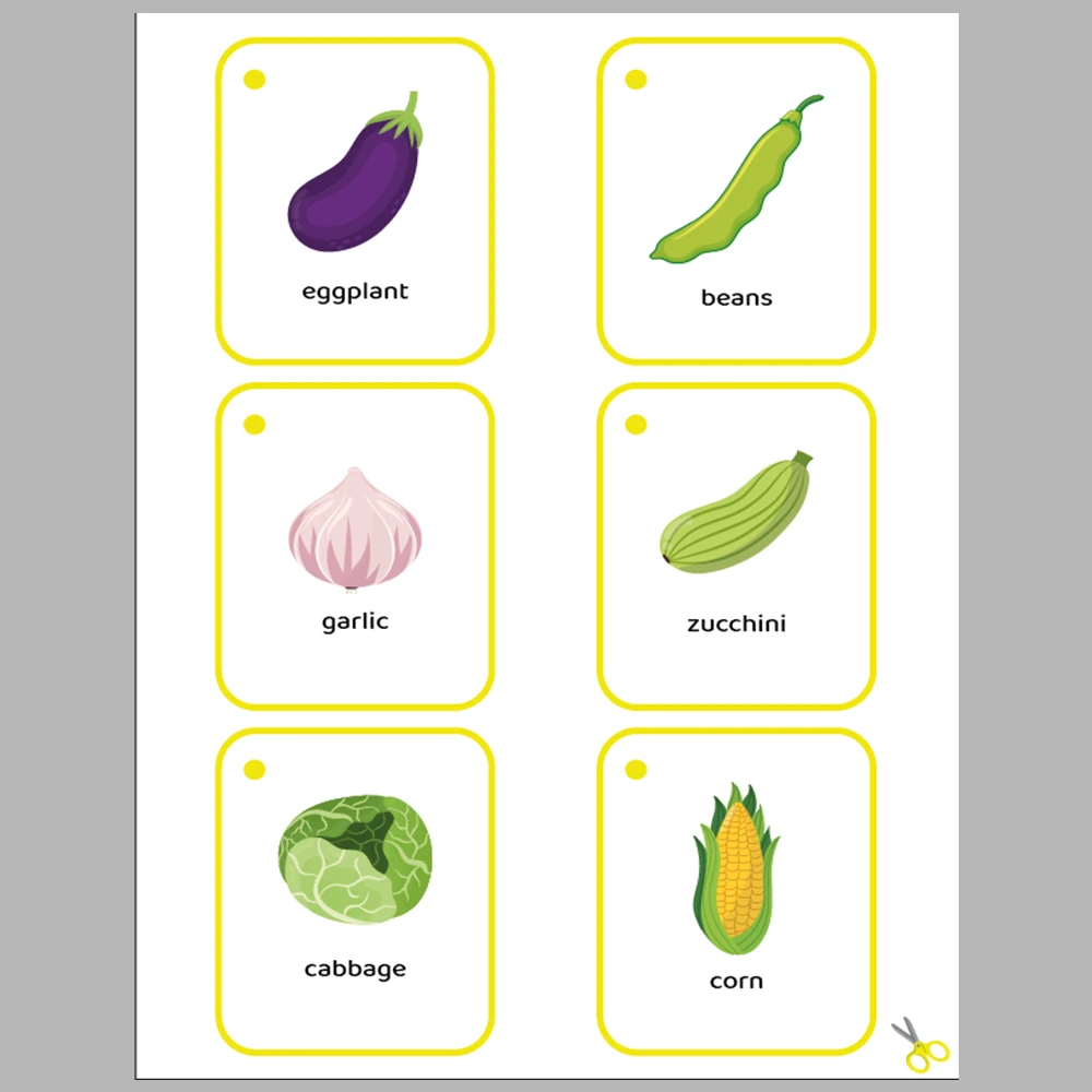 Learning Vegetables 30 Flashcards