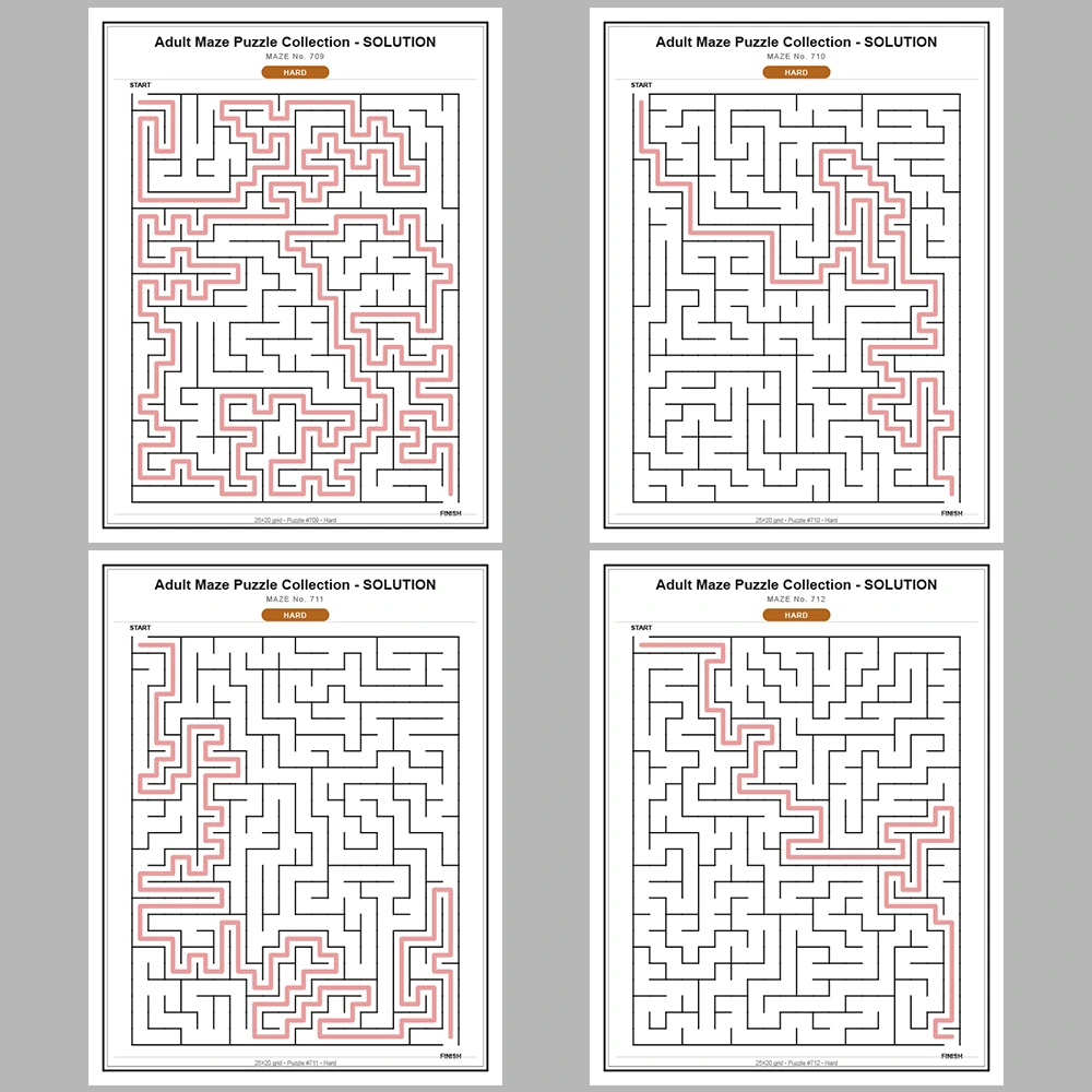 Maze Puzzle Hard 50 Pages of Puzzles – Vol. 15