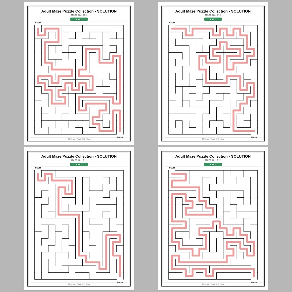 Maze Puzzle Easy 50 Pages of Puzzles – Vol. 5