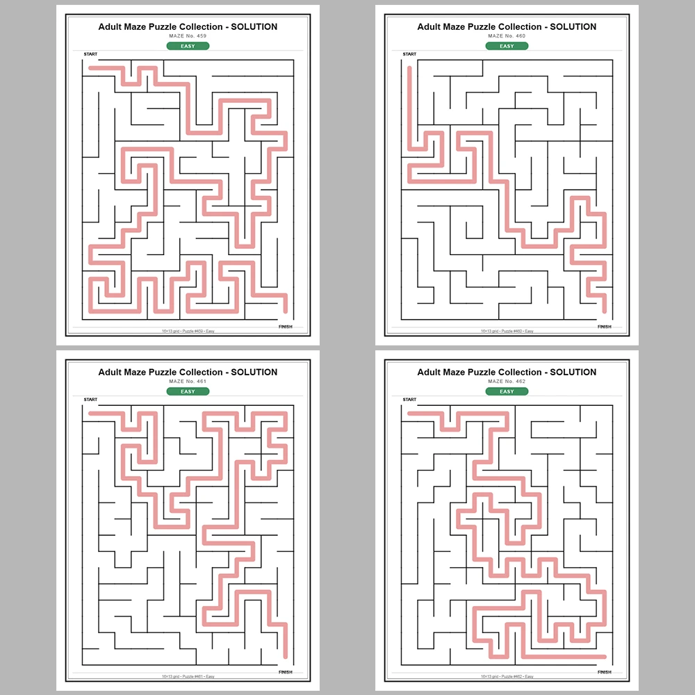 Maze Puzzle Easy 50 Pages of Puzzles – Vol. 10