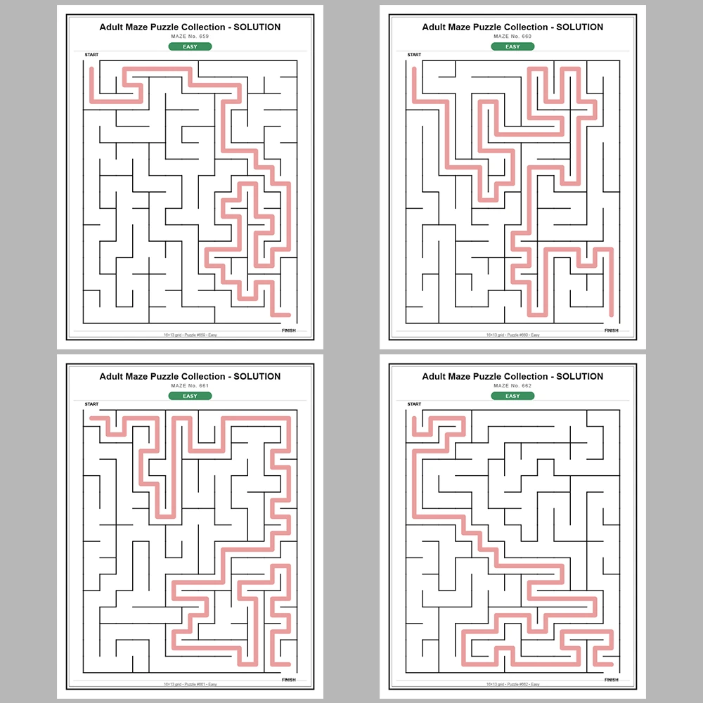Maze Puzzle Easy 50 Pages of Puzzles – Vol. 14