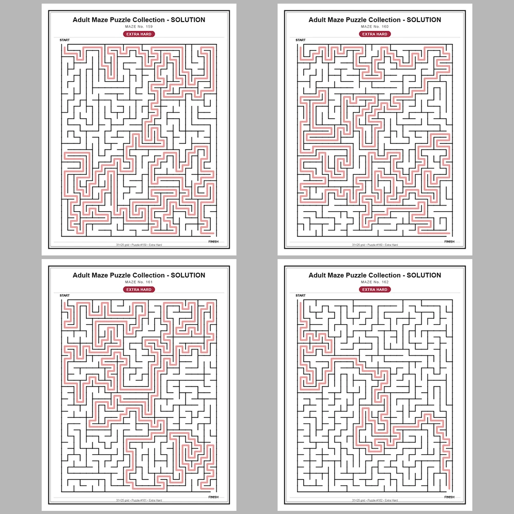Maze Puzzle Extra Hard 50 Pages of Puzzles – Vol. 4