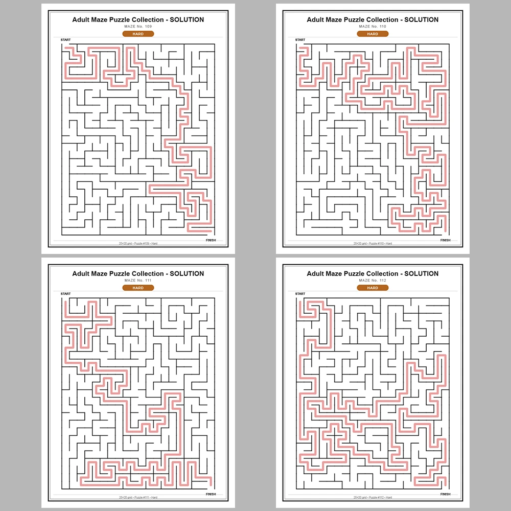 Maze Puzzle Hard 50 Pages of Puzzles – Vol. 3