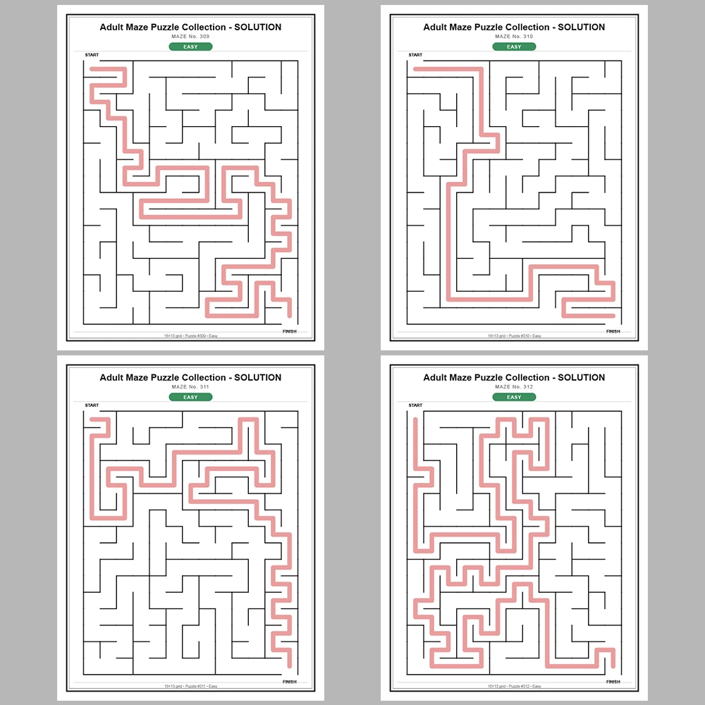 Maze Puzzle Easy 50 Pages of Puzzles – Vol. 7