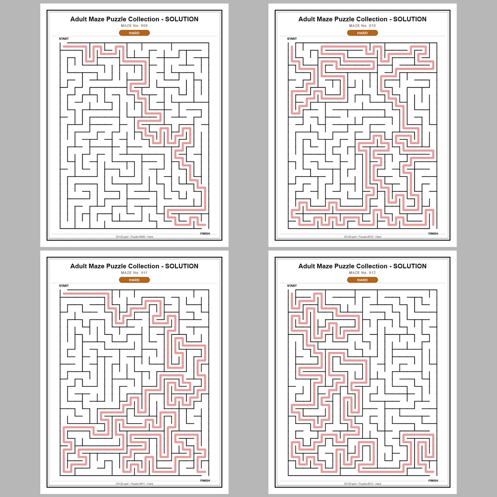 Maze Puzzle Hard 50 Pages of Puzzles – Vol. 19
