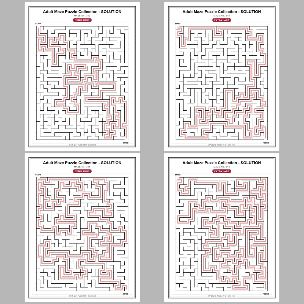 Maze Puzzle Extra Hard 50 Pages of Puzzles – Vol. 7