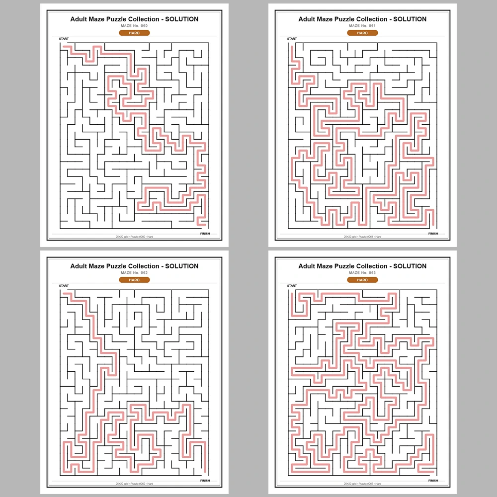 Maze Puzzle Hard 50 Pages of Puzzles – Vol. 2