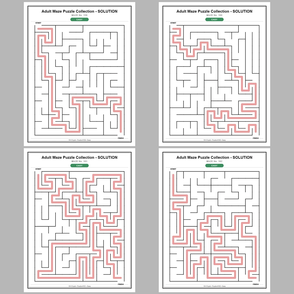 Maze Puzzle Easy 50 Pages of Puzzles – Vol. 4