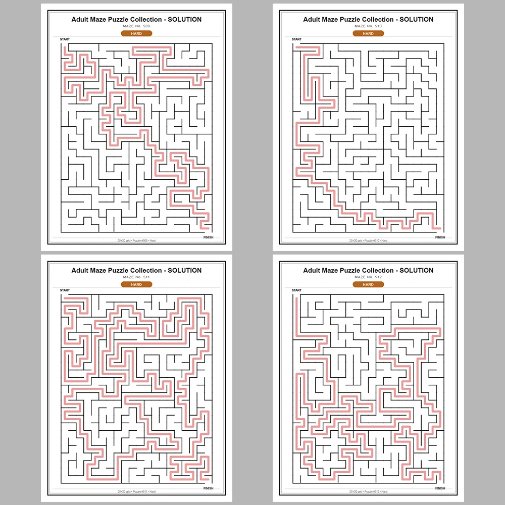 Maze Puzzle Hard 50 Pages of Puzzles – Vol. 11