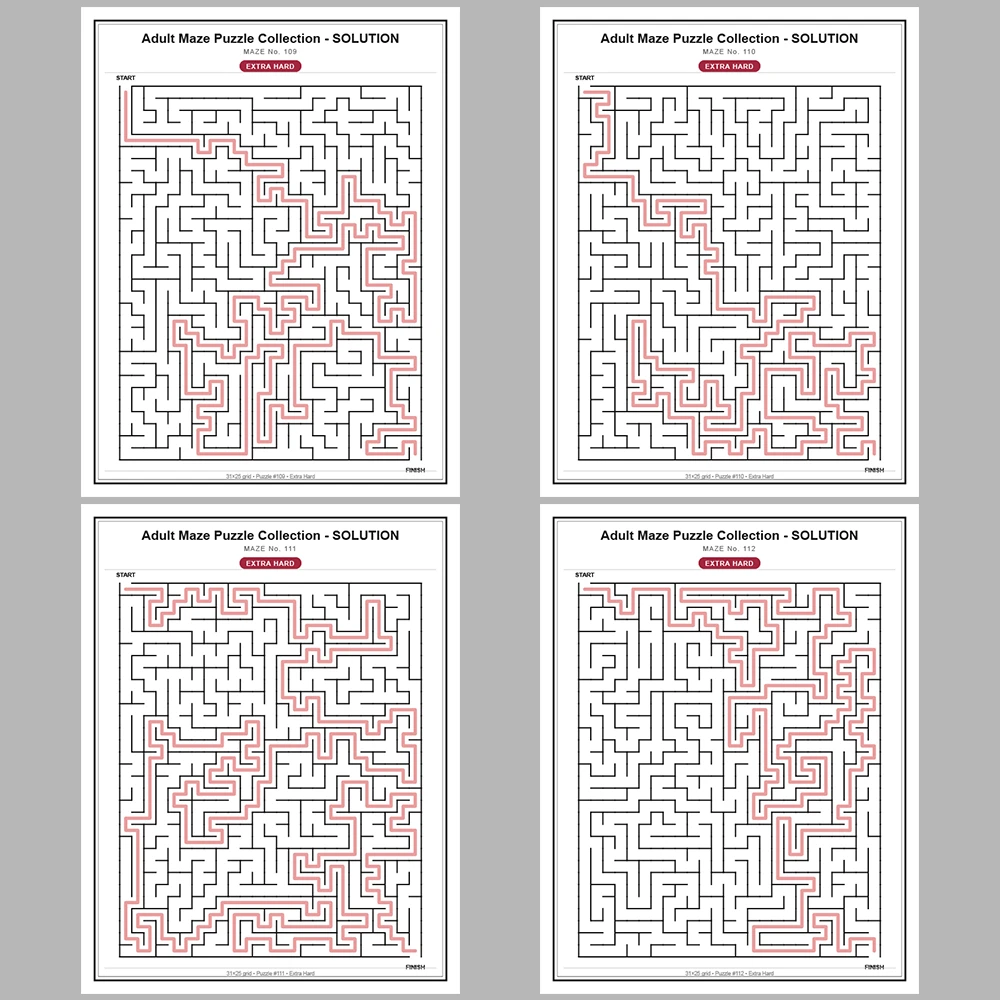 Maze Puzzle Extra Hard 50 Pages of Puzzles – Vol. 3