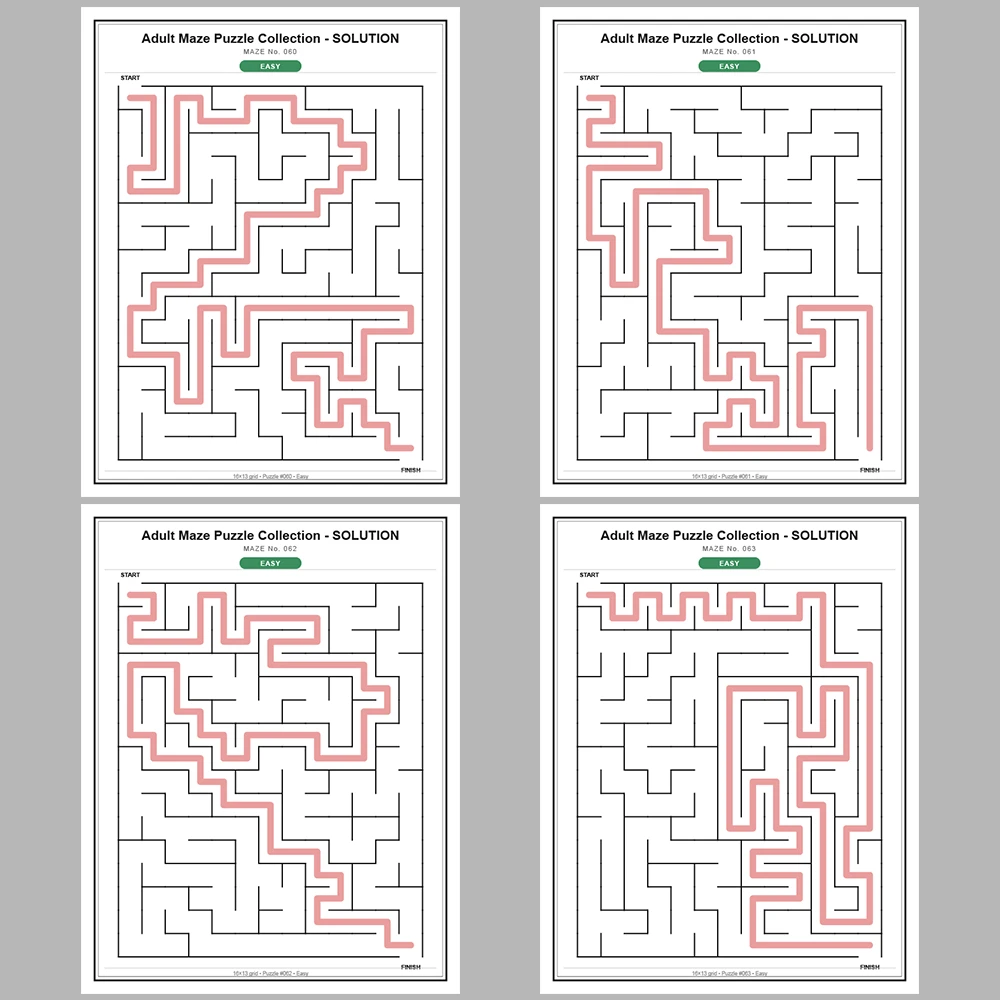 Maze Puzzle Easy 50 Pages of Puzzles – Vol. 2