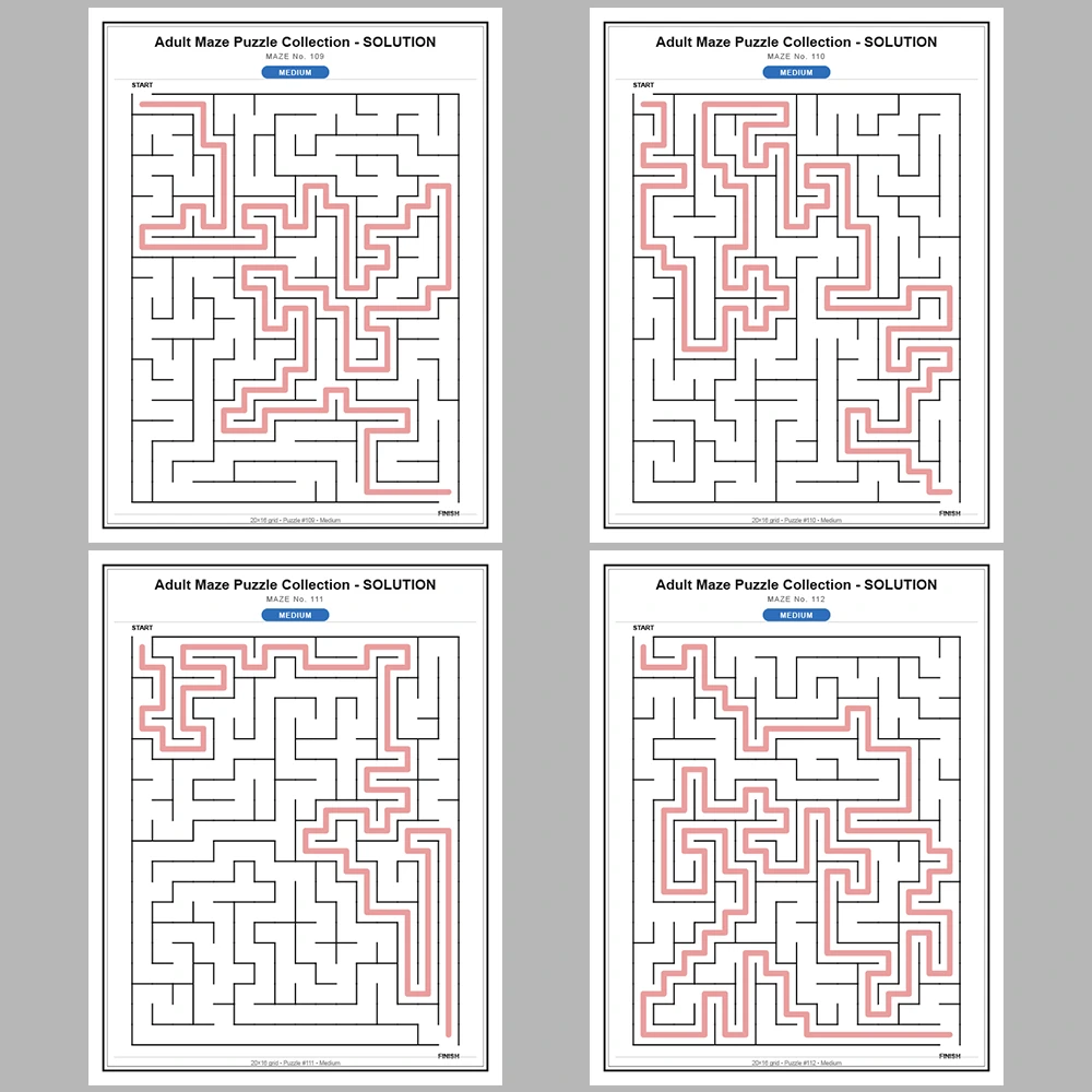 Maze Puzzle Medium 50 Pages of Puzzles – Vol. 3