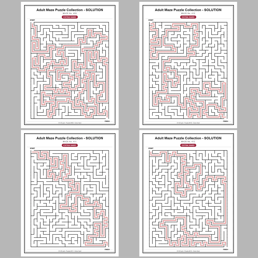 Maze Puzzle Extra Hard 50 Pages of Puzzles – Vol. 9