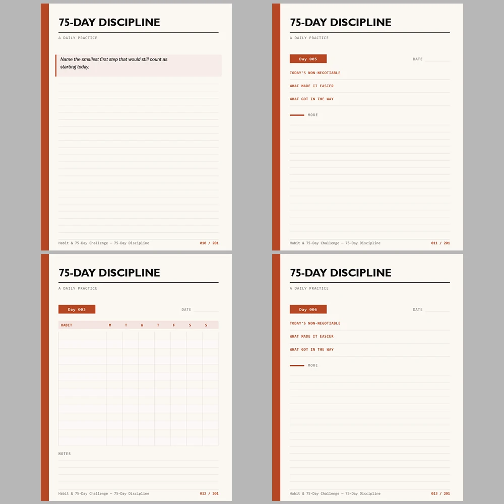 Habit & 75 Day Challenge