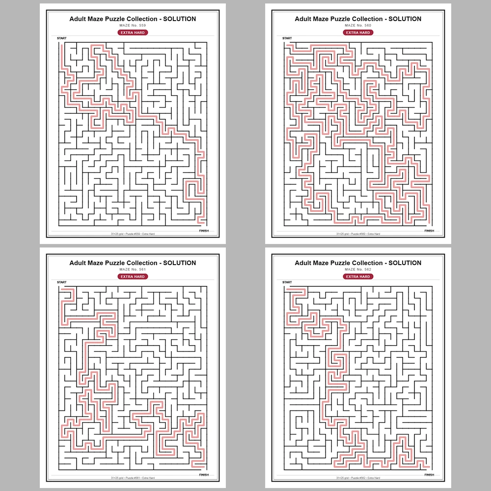 Maze Puzzle Extra Hard 50 Pages of Puzzles – Vol. 12