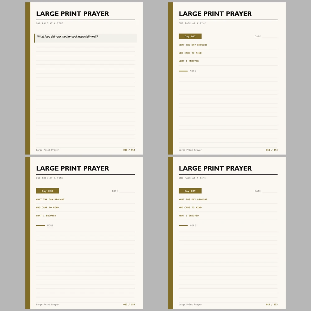 Large Print Prayer