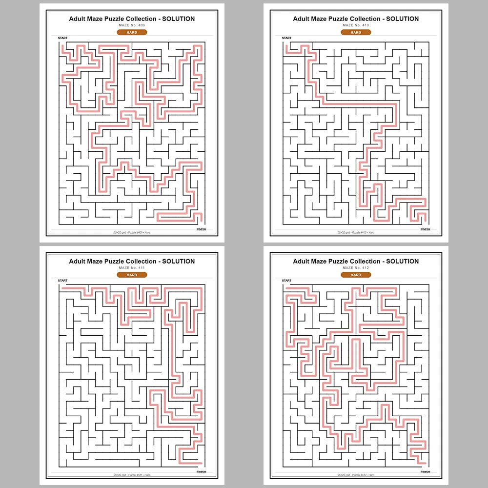 Maze Puzzle Hard 50 Pages of Puzzles – Vol. 9
