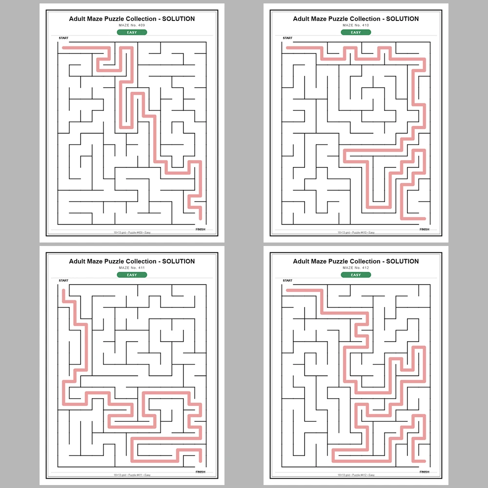 Maze Puzzle Easy 50 Pages of Puzzles – Vol. 9