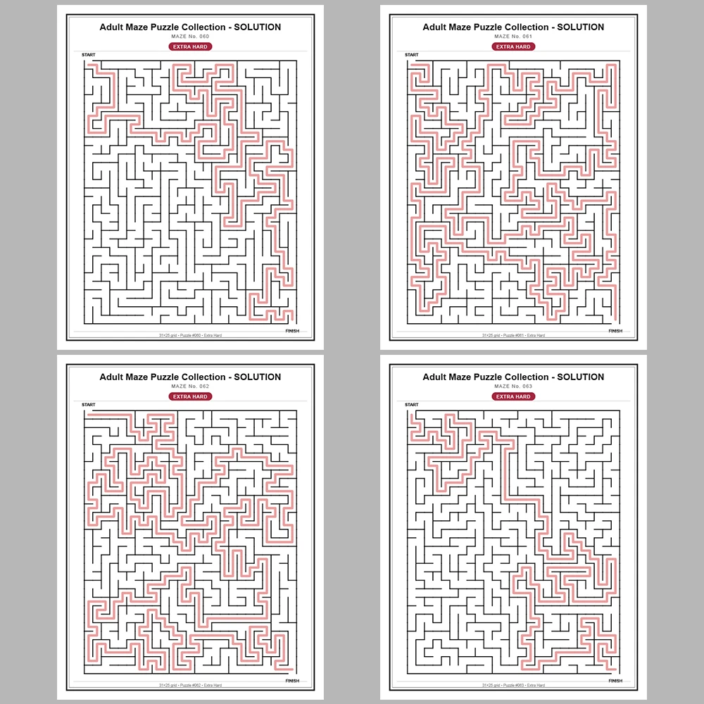 Maze Puzzle Extra Hard 50 Pages of Puzzles – Vol. 2