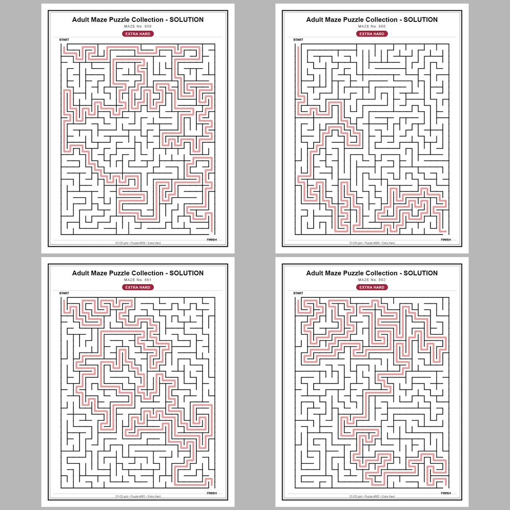 Maze Puzzle Extra Hard 50 Pages of Puzzles – Vol. 18