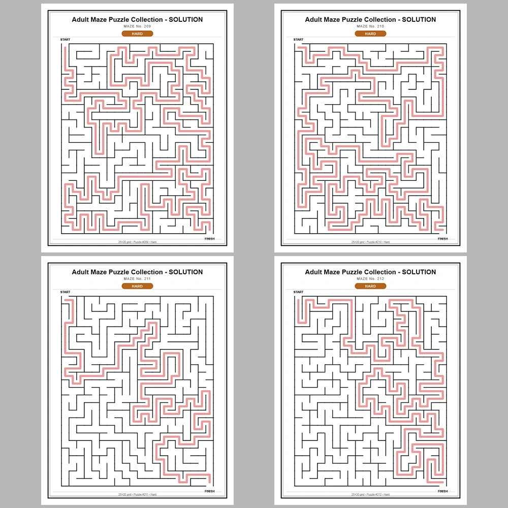 Maze Puzzle Hard 50 Pages of Puzzles – Vol. 5