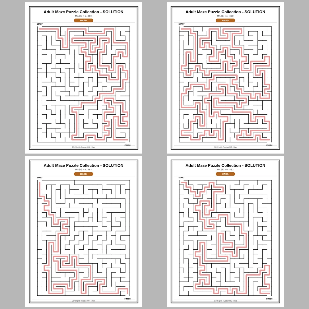 Maze Puzzle Hard 50 Pages of Puzzles – Vol. 18