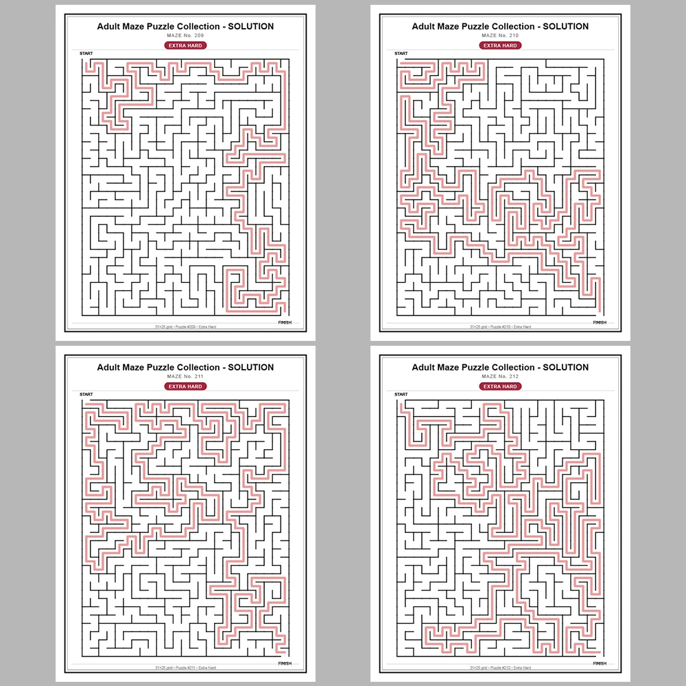 Maze Puzzle Extra Hard 50 Pages of Puzzles – Vol. 5