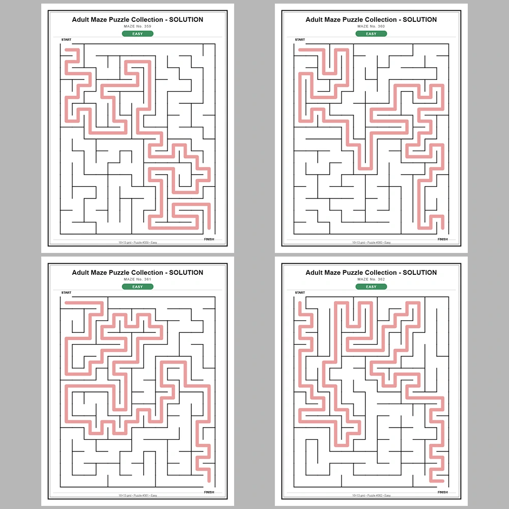 Maze Puzzle Easy 50 Pages of Puzzles – Vol. 8