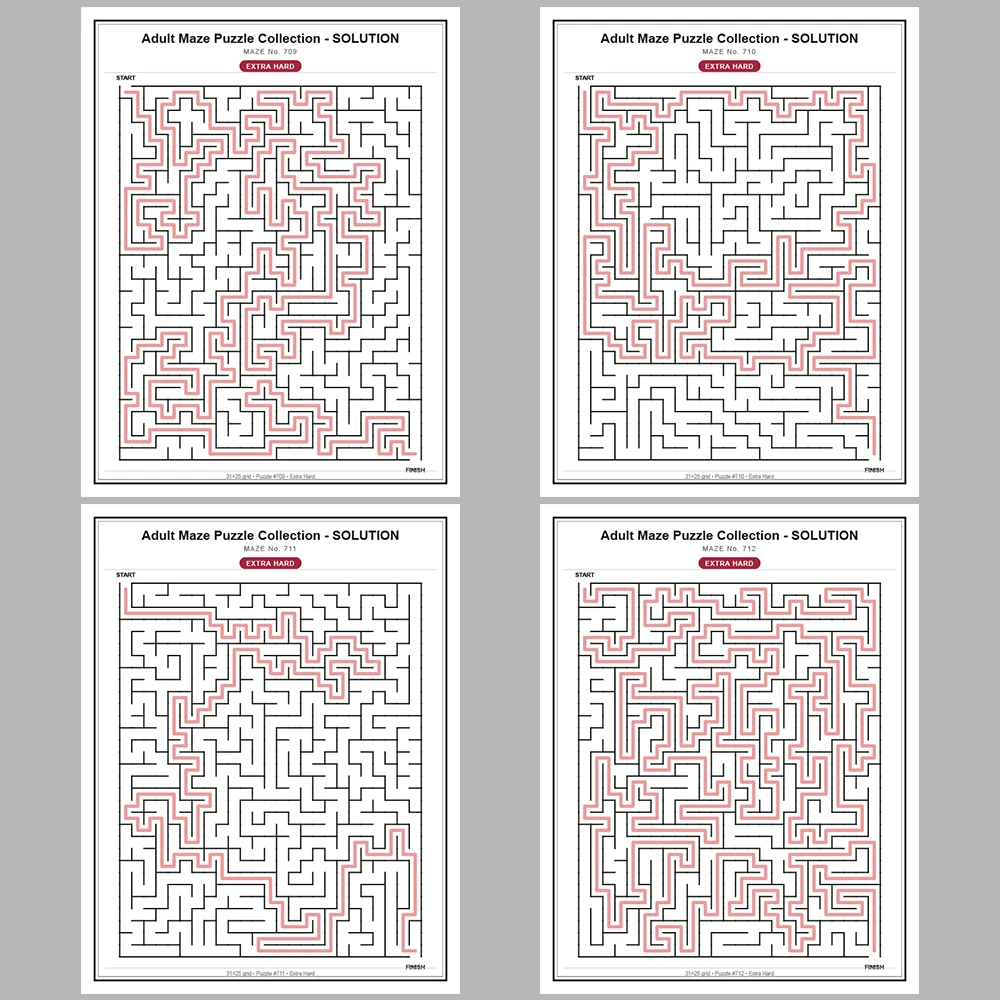 Maze Puzzle Extra Hard 50 Pages of Puzzles – Vol. 15