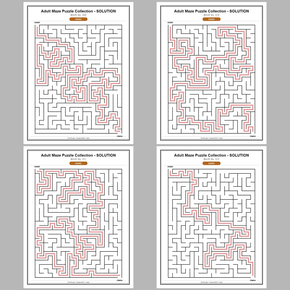Maze Puzzle Hard 50 Pages of Puzzles – Vol. 7