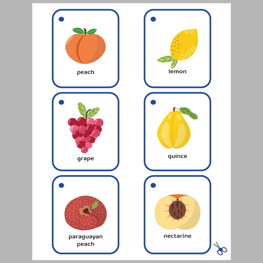 Learning Fruits 36 Flashcards